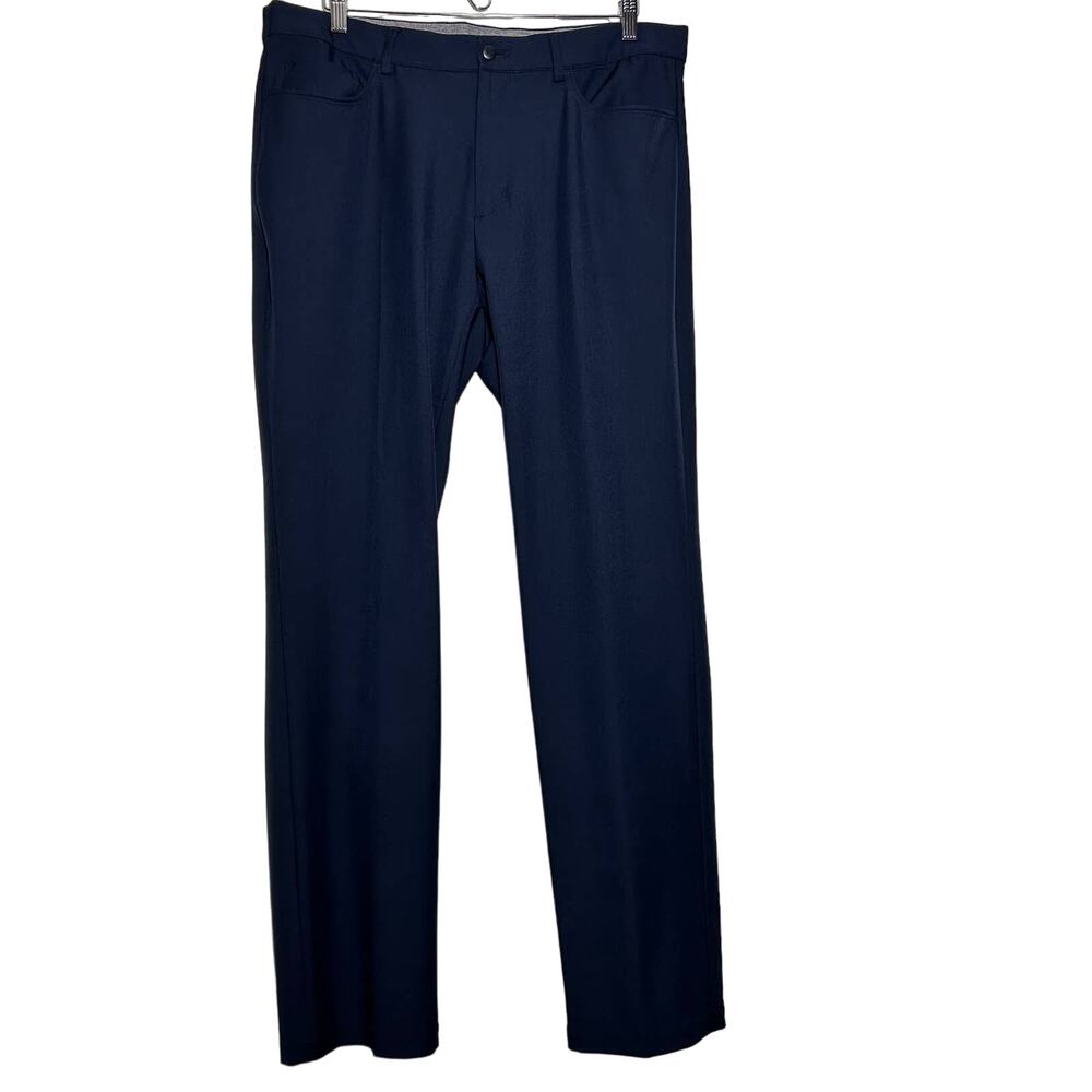 Greg Norman Everbest Golf Performance Pants‎ Slacks Trouser Blue Navy Mens 36x34